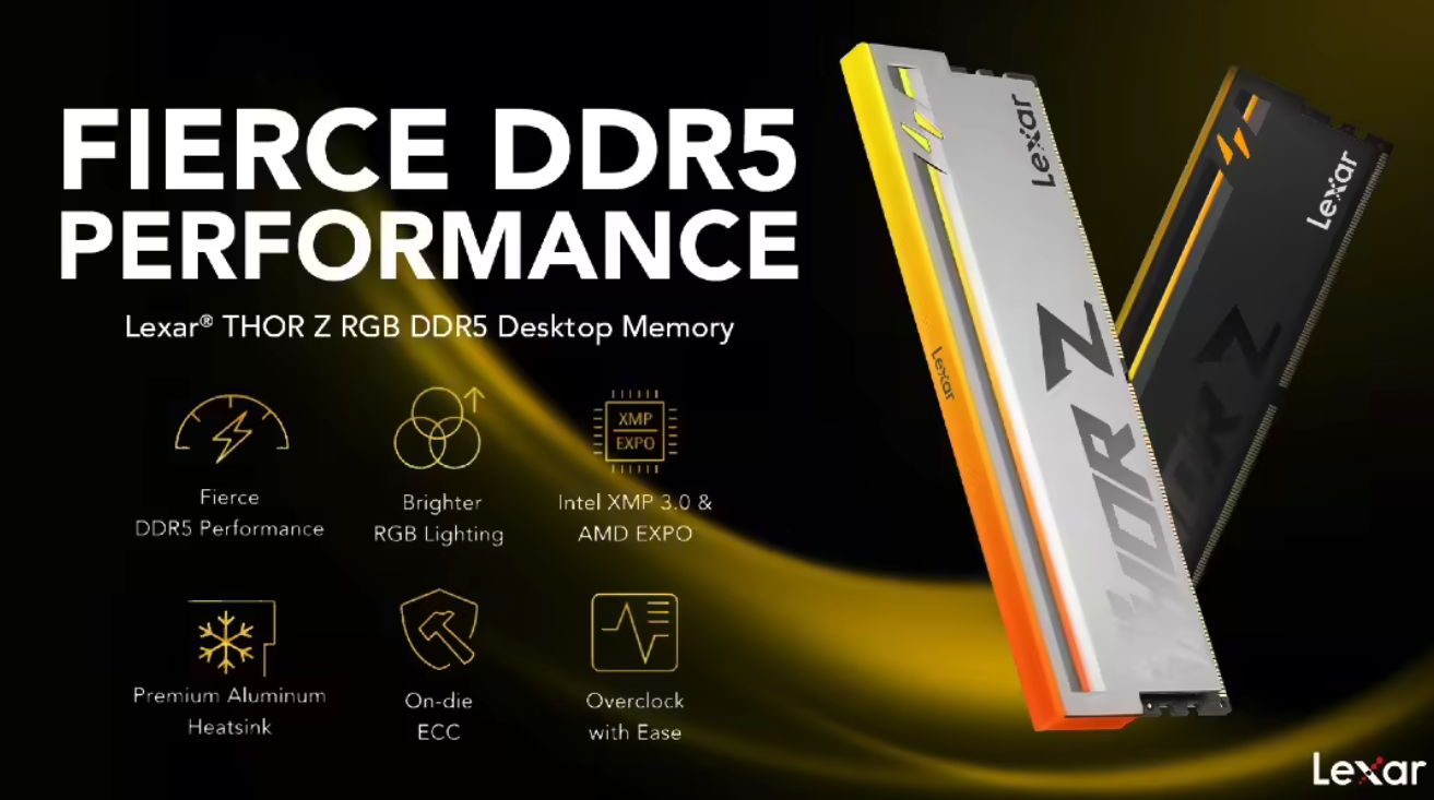 CES 2026：雷克沙推出THOR Z RGB DDR5内存 32GB套件稳跑6000 MT/s